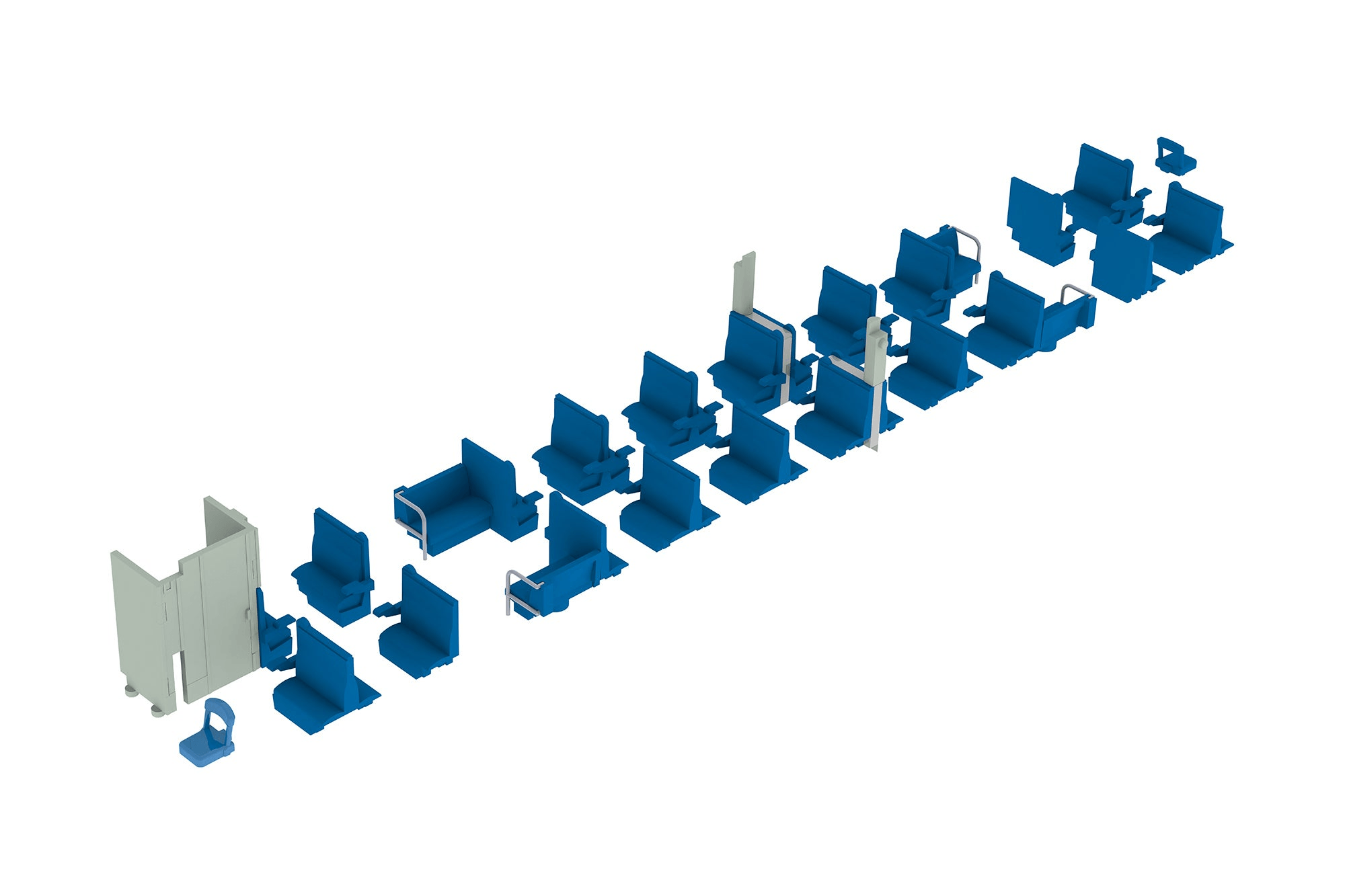 (Rerelease) 1/80scale　Cross seat　InteriorSet  | 4582362384982