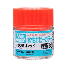 Mr Hobby AQUEOUS HOBBY COLOR - H13 FLAT RED (PRIMARY) | 4973028718898