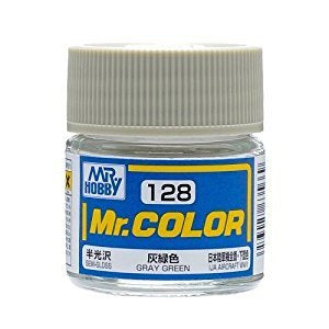 Mr Hobby Mr. Color 128 - Gray Green (Semi-Gloss/Aircraft) | 4973028635669