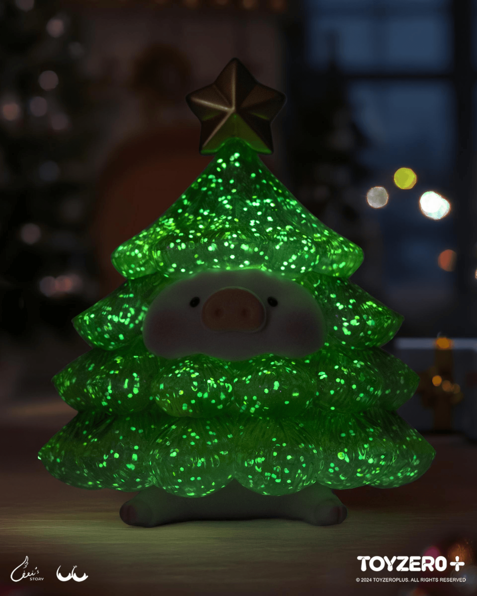 LuLu the Piggy - XL Sparkling Christmas Tree (Gold Green) | 6972607333970