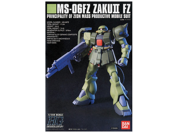 Bandai HGUC #87 1/144 Gundam MS-06FZ Zaku II Kai