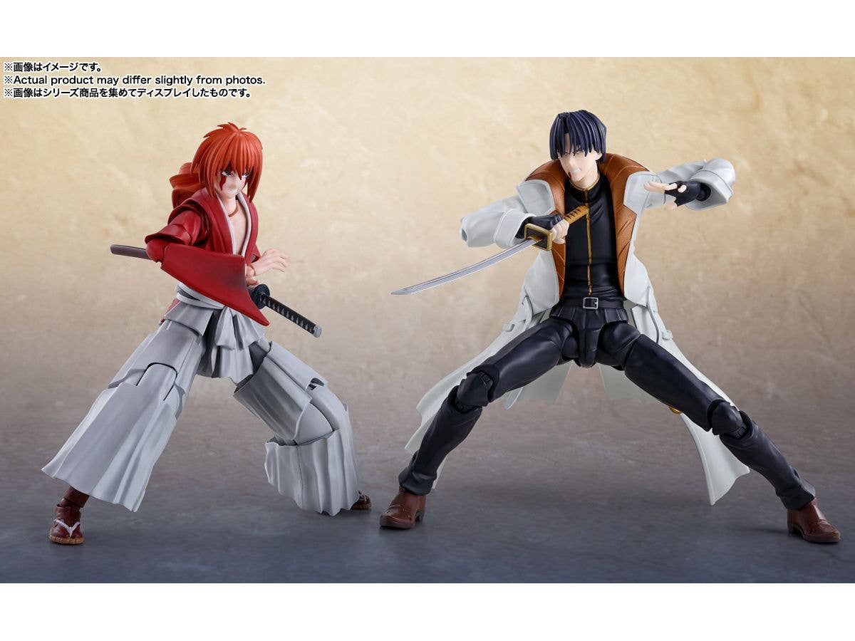BANDAI Tamashii Aoshi Shinomori "Rurouni Kenshin: Meiji Swordsman Romantic Story", TAMASHII NATIONS S.H.Figuarts | 4573102654823