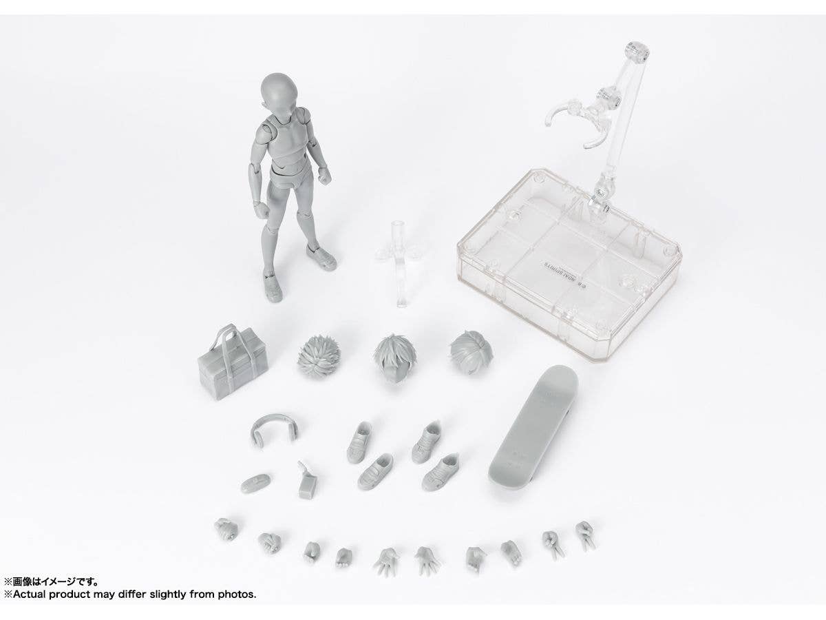 BANDAI Spirits BODY-KUN -School Life- Edition DX SET (Gray Color Ver.), TAMASHII NATIONS S.H.Figuarts | 4573102660541