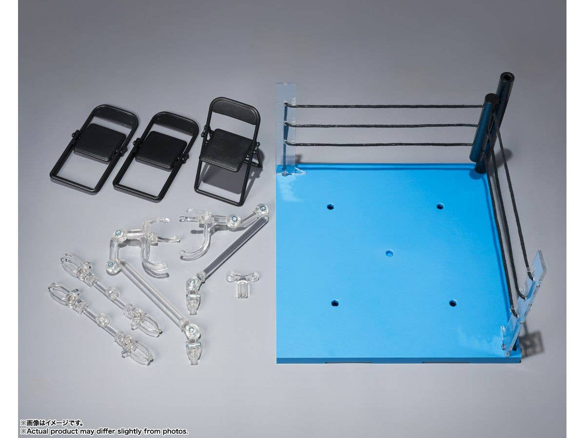 TAMASHII NATIONS ACT RING CORNER (NEUTRAL) & FOLDING CHAIR SET for S.H.Figuarts , TAMASHII NATIONS TAMASHII STAGE | 4573102675668