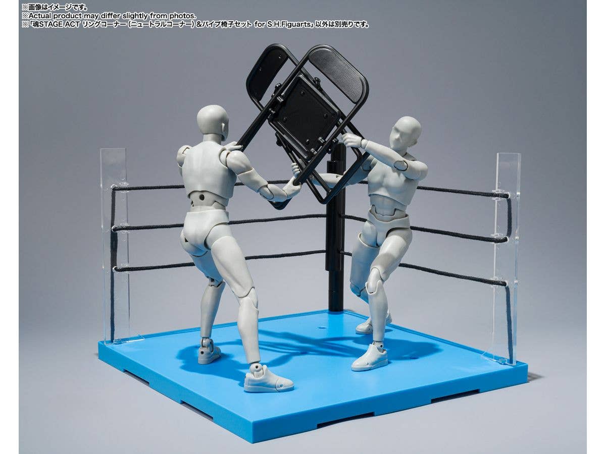 TAMASHII NATIONS ACT RING CORNER (NEUTRAL) & FOLDING CHAIR SET for S.H.Figuarts , TAMASHII NATIONS TAMASHII STAGE | 4573102675668