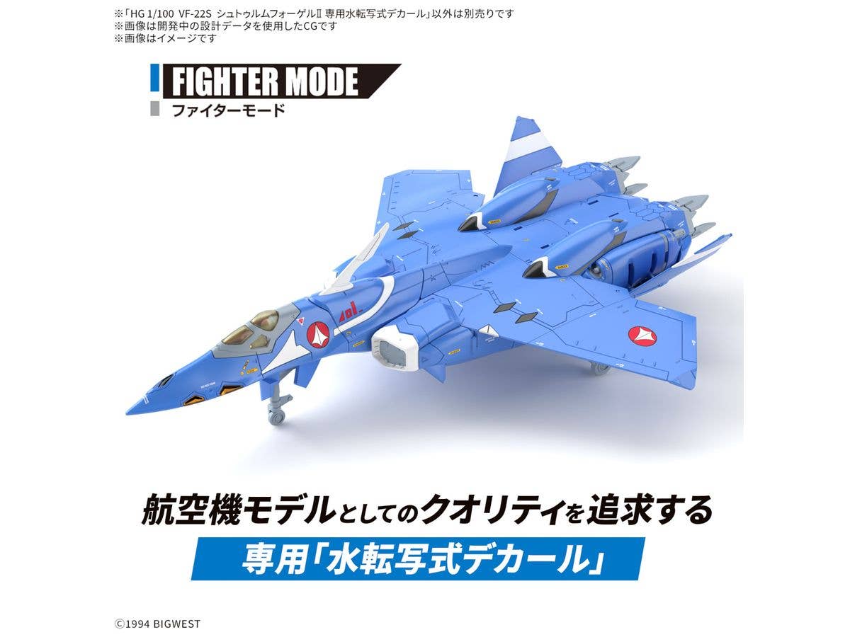 HG 1/100 VF-22S STURMVOGEL Ⅱ WATER DECALS | 4573102683250