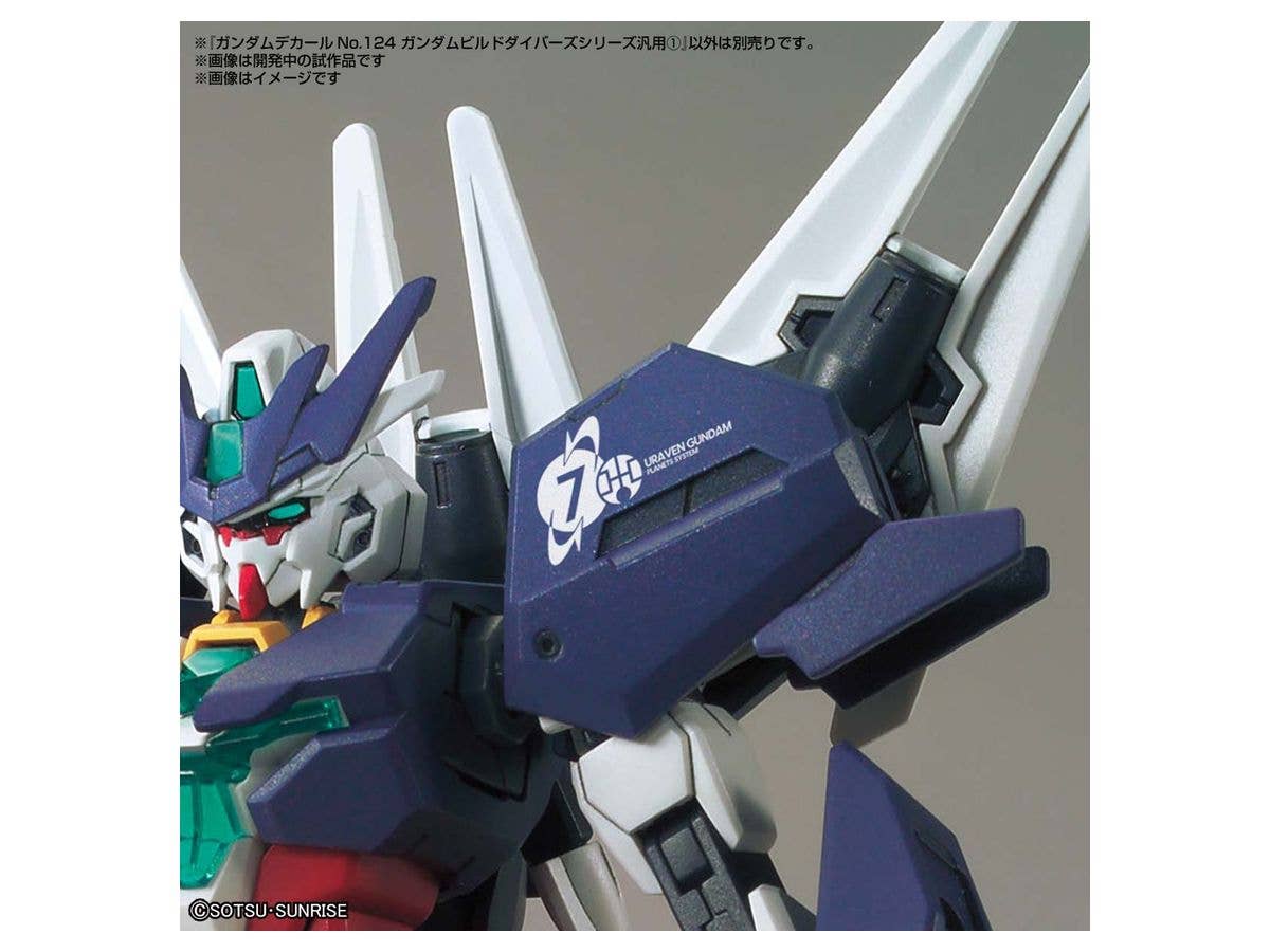 Bandai Spirits Gundam Decal GD124 HGBD:R Multiuse Gundam Build Divers RE:Rise MS 1 'Gundam Build Divers RE:Rise' (6/Box) | 4573102619884
