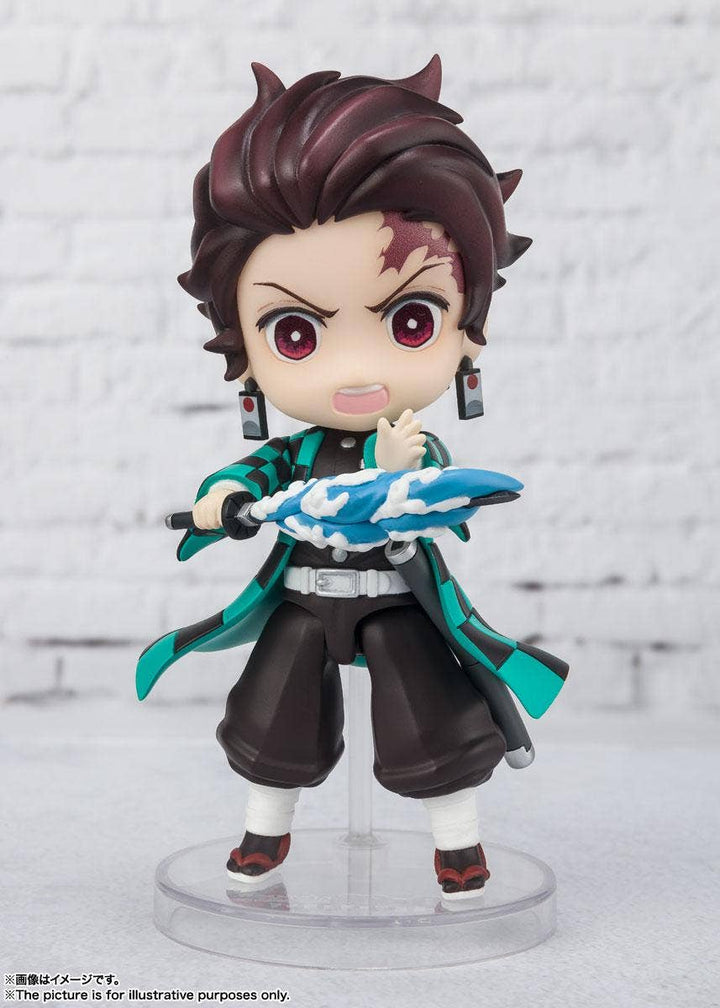 BANDAI Spirits Tanjiro Kamado -Water Breathing- Demon Slayer: Kimetsu no Yaiba, Bandai Spirits Figuarts Mini | 4573102621269