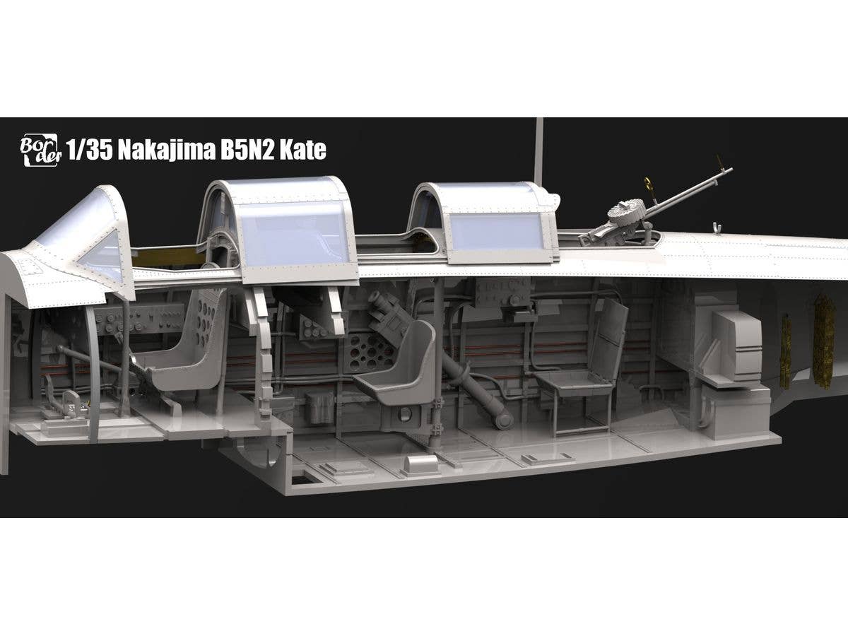 Border Model 1/35 Nakajima B5N2 Type 97 Carrier Attack Bomber (Kate) w/ Full Interior | 6971995746652