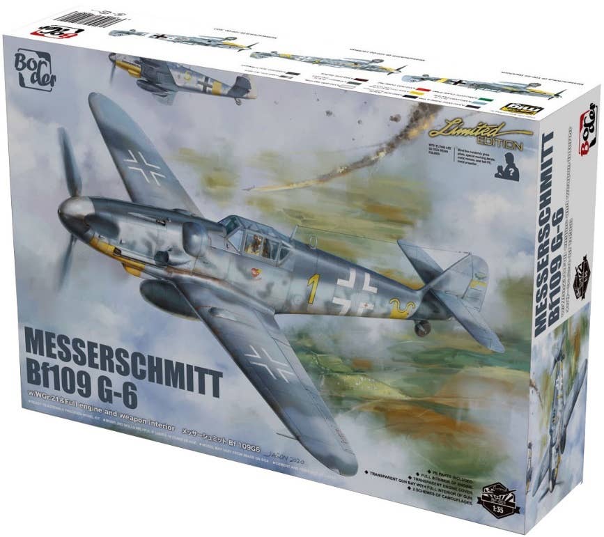 Border Model 1/35 Messerschmitt BF109G-6, Aircraft | 6971995749226