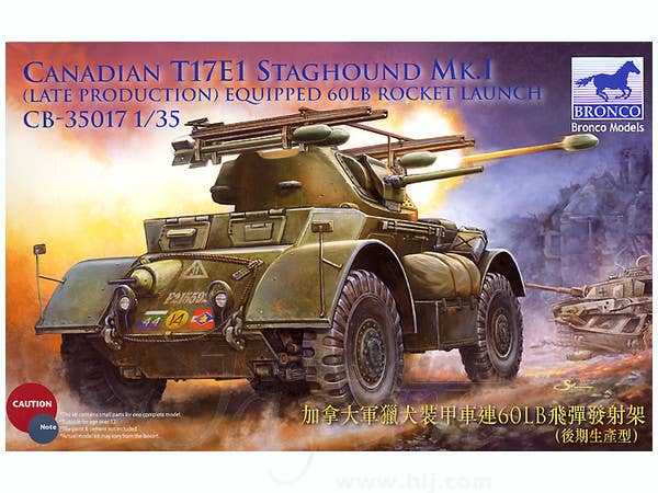 Bronco Models 1/35 Canadian T17E1 Staghound Mk.I Late Prod w/ 60Lb Rocket Launchers | 4544032622589