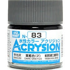 Mr Hobby Acrysion N83 - Dark Gray (2) (Semi-Gloss/US Naval Vessel) | 4973028111743