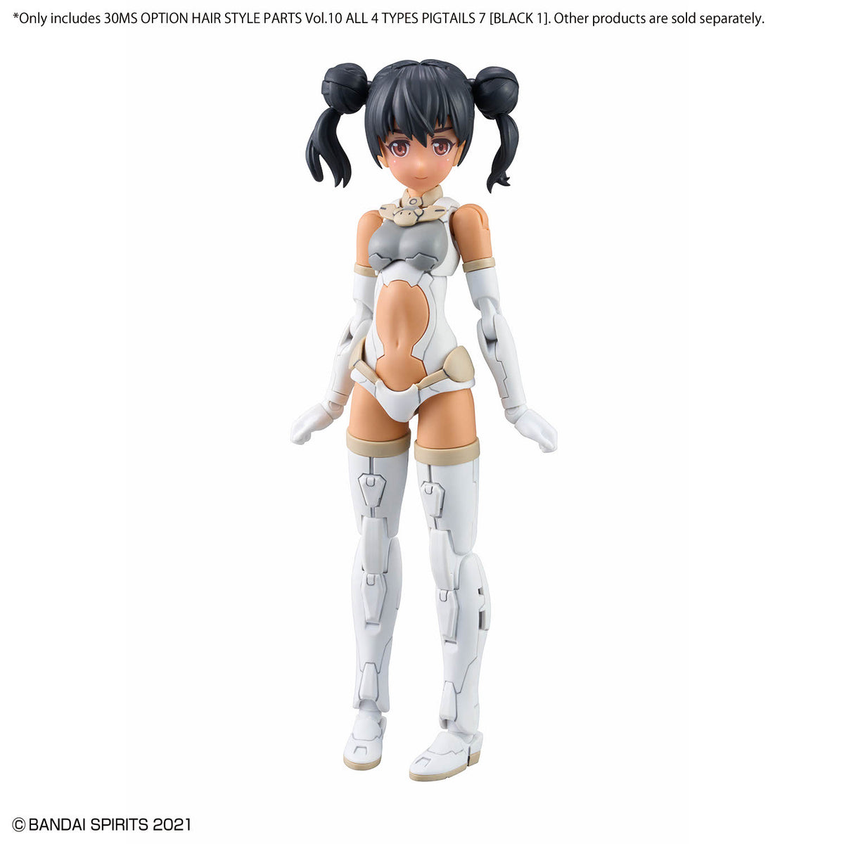 30MS Option Hair Style Parts Vol.10 All 4 Types Pigtails 7 [Black 1]