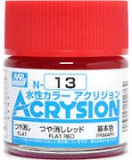 Mr Hobby Acrysion N13 - Flat Red (Gloss/Primary) | 4973028112764