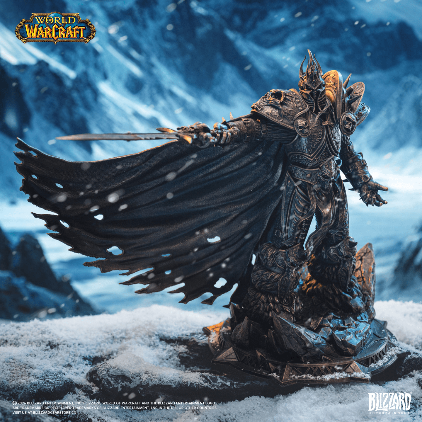 Blizzard World of Warcraft® the Lich King 1/10 Scale Bronze-Colored Edition Statue
