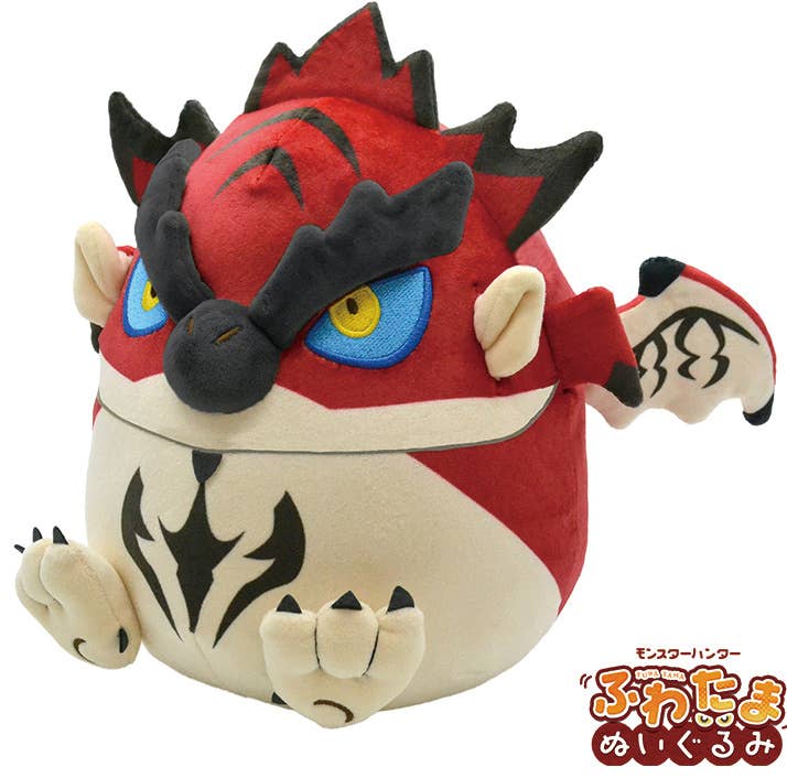 CAPCOM Monster Hunter Fluffy Eggshaped Plush Rathalos | 4976219124744
