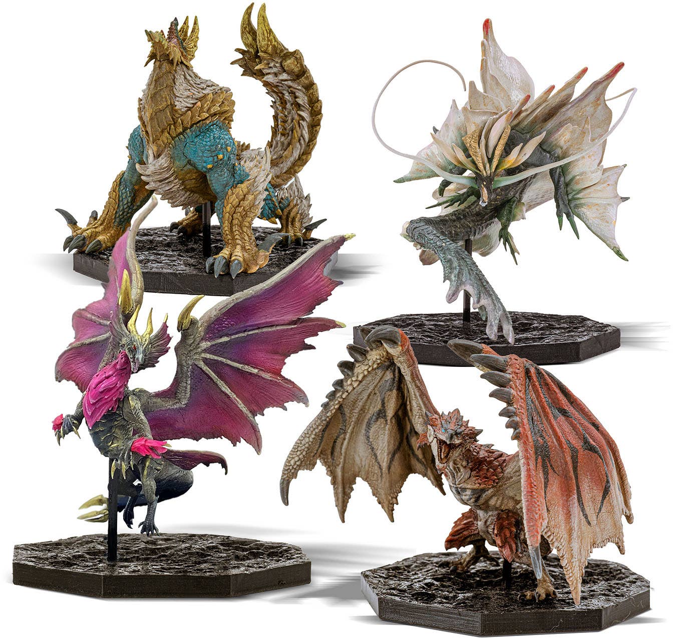CAPCOM CAPCOM FIGURE BUILDER CUBE MONSTER HUNTER (Rathalos/Zinogre/ Malzeno/Amatsu) (Box of 4) | 4976219124980