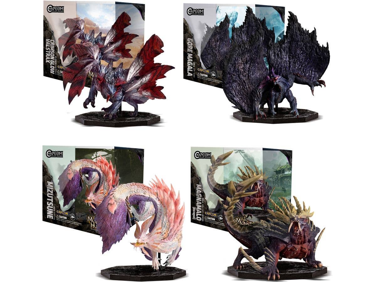 CAPCOM CAPCOM FIGURE BUILDER CUBE MONSTER HUNTER 4pces Box (Gore Magala/Crimson Glow Valstrax/Magnamalo (Enraged)/Mizutsune) | 4976219127851