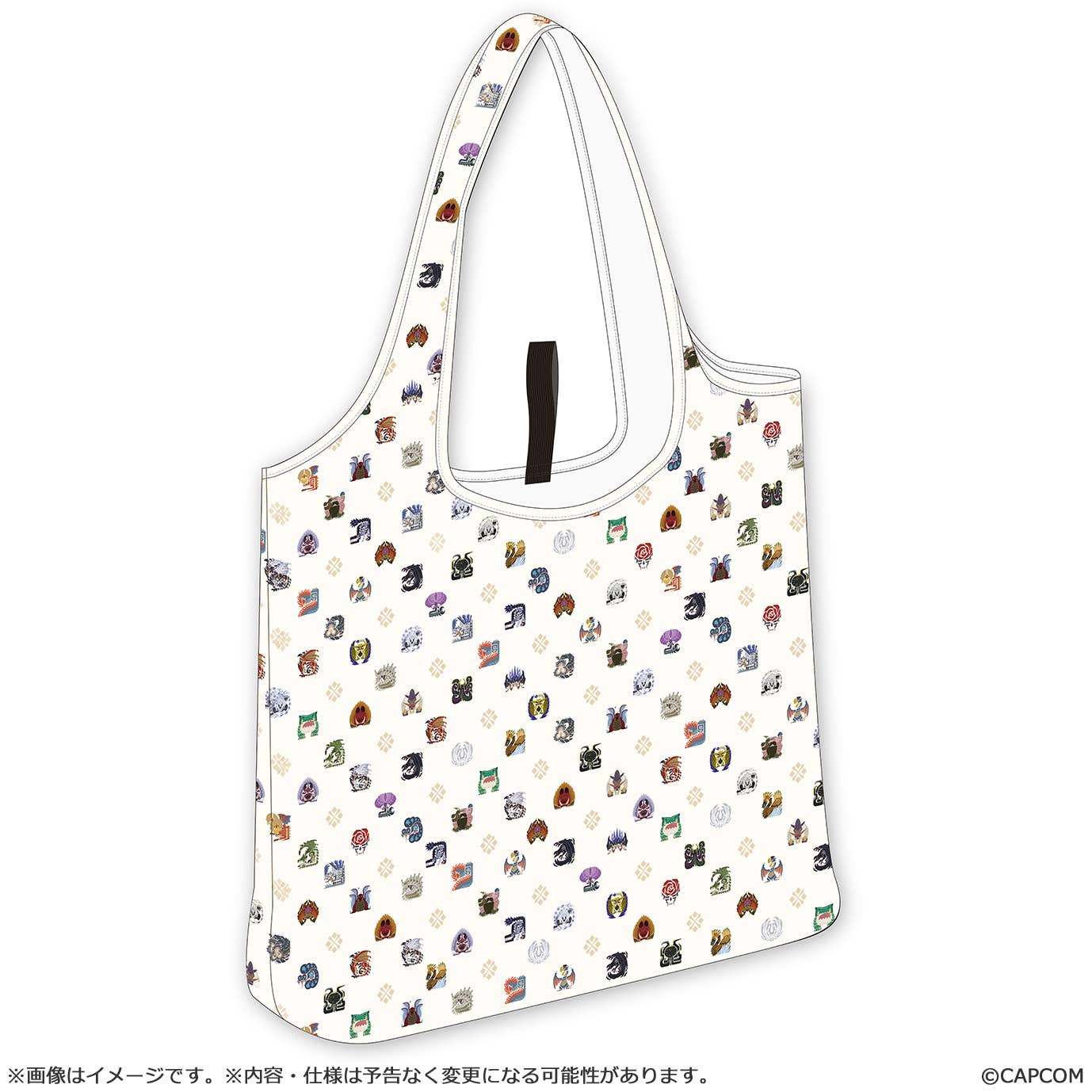 CAPCOM Reusable Shopping Bag Monster Hunter Wilds monster icon | 4976219134880