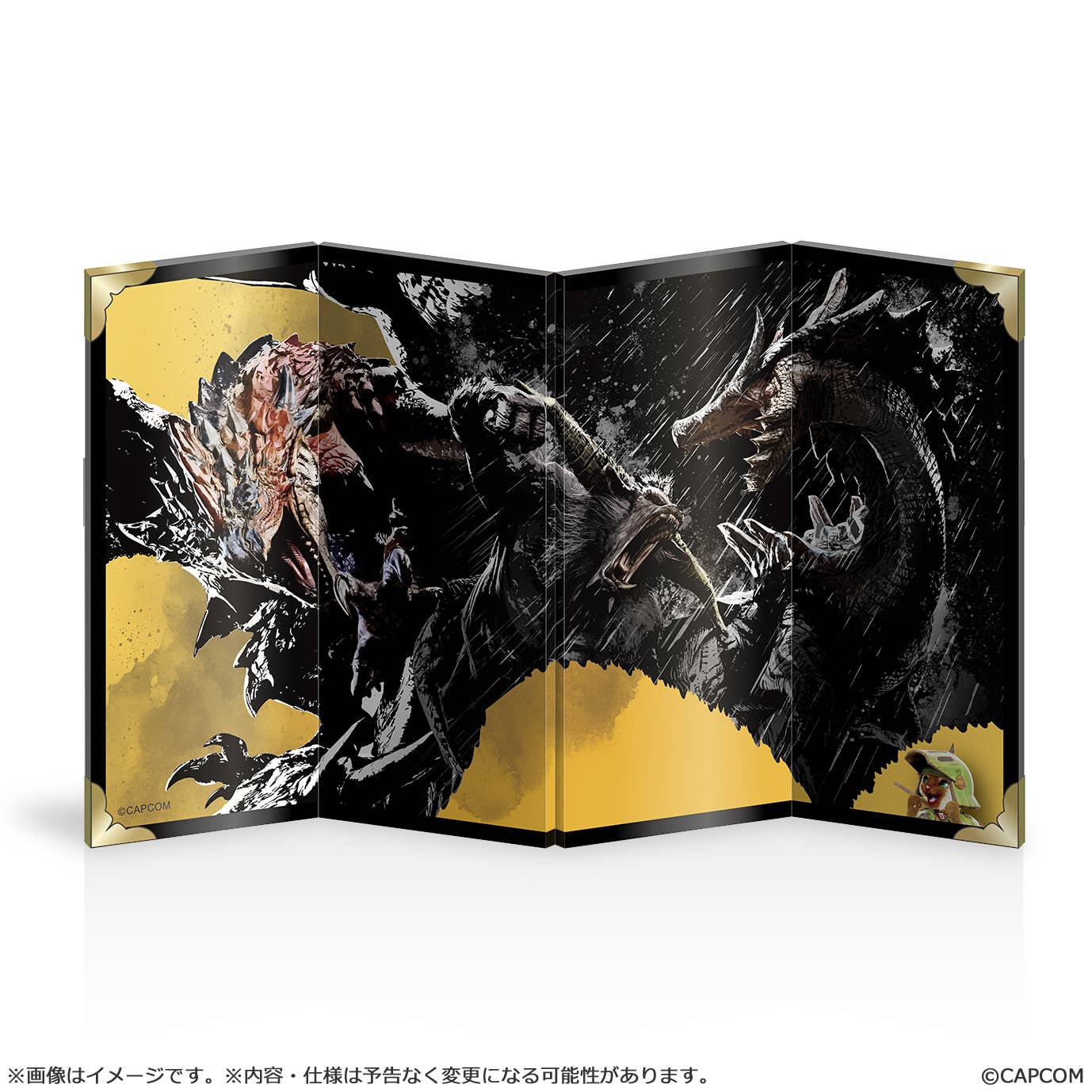 CAPCOM Monster Hunter Bridge Wall Art Mini Folding Screen | 4976219135177