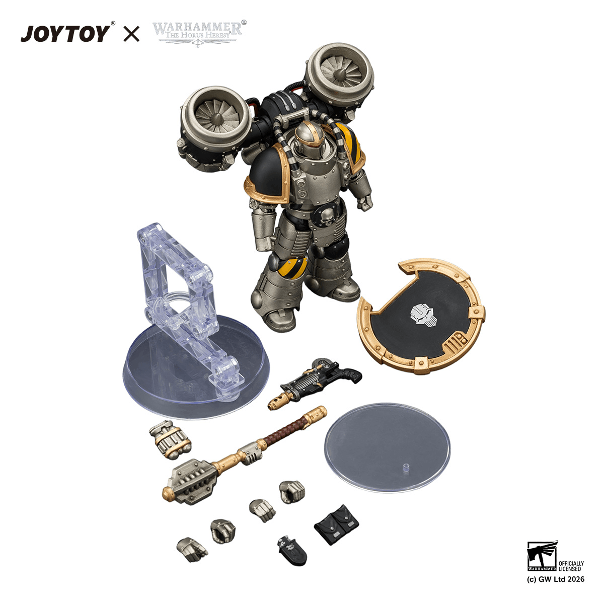Iron Warriors MkII Assault Sergeant with Disintegrator pistol, Power maul &amp; Combat shield | 6927054404483