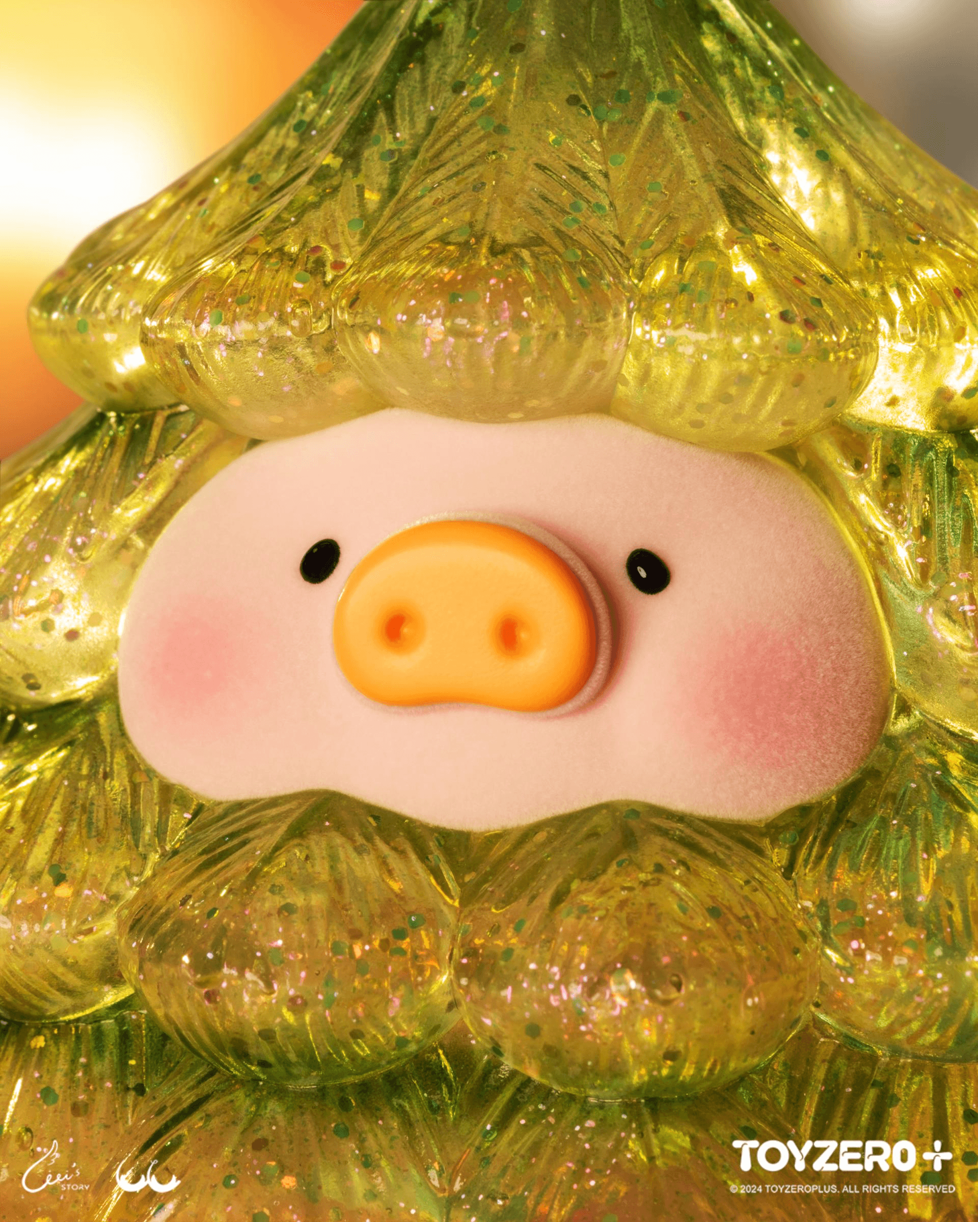 LuLu the Piggy - XL Sparkling Christmas Tree (Gold Green) | 6972607333970