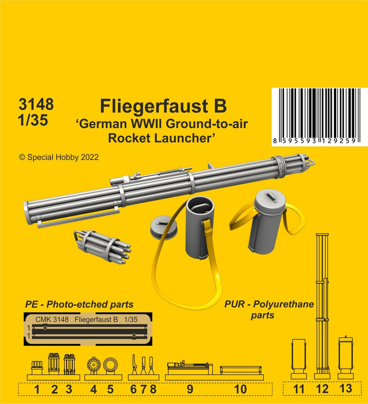 CMK 1/35 Fliegerfaust B German WWII Ground-to-Air Rocket Launcher | 8595593129259