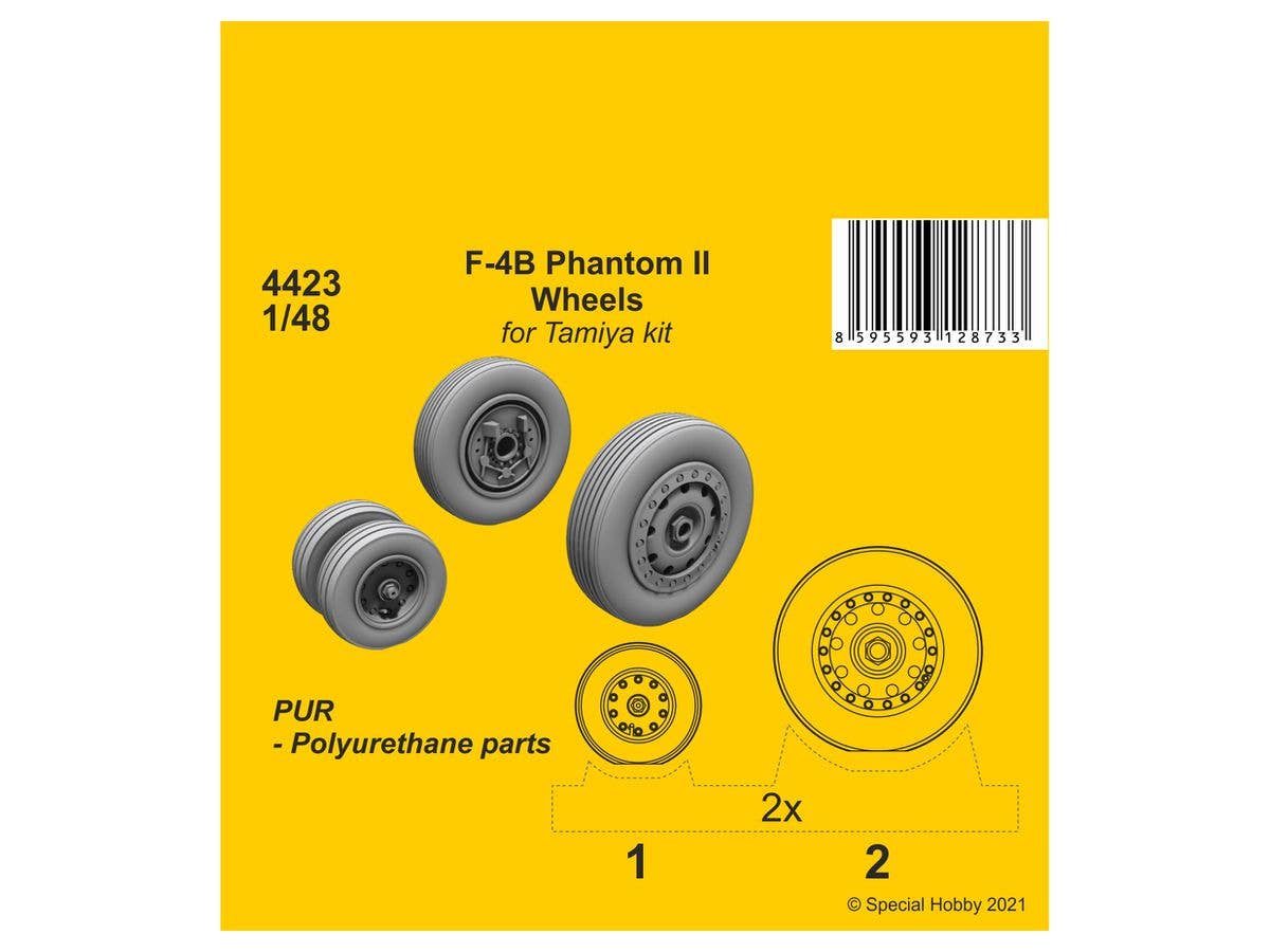CMK 1/48 F-4B Phantom Wheels (from Tamiya kit) | 8595593128733