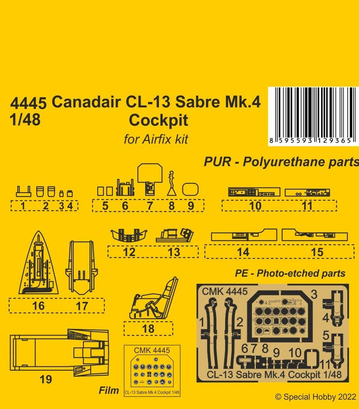 CMK 1/48 Canadair CL-13 Sabre Mk.4 Cockpit | 8595593129365