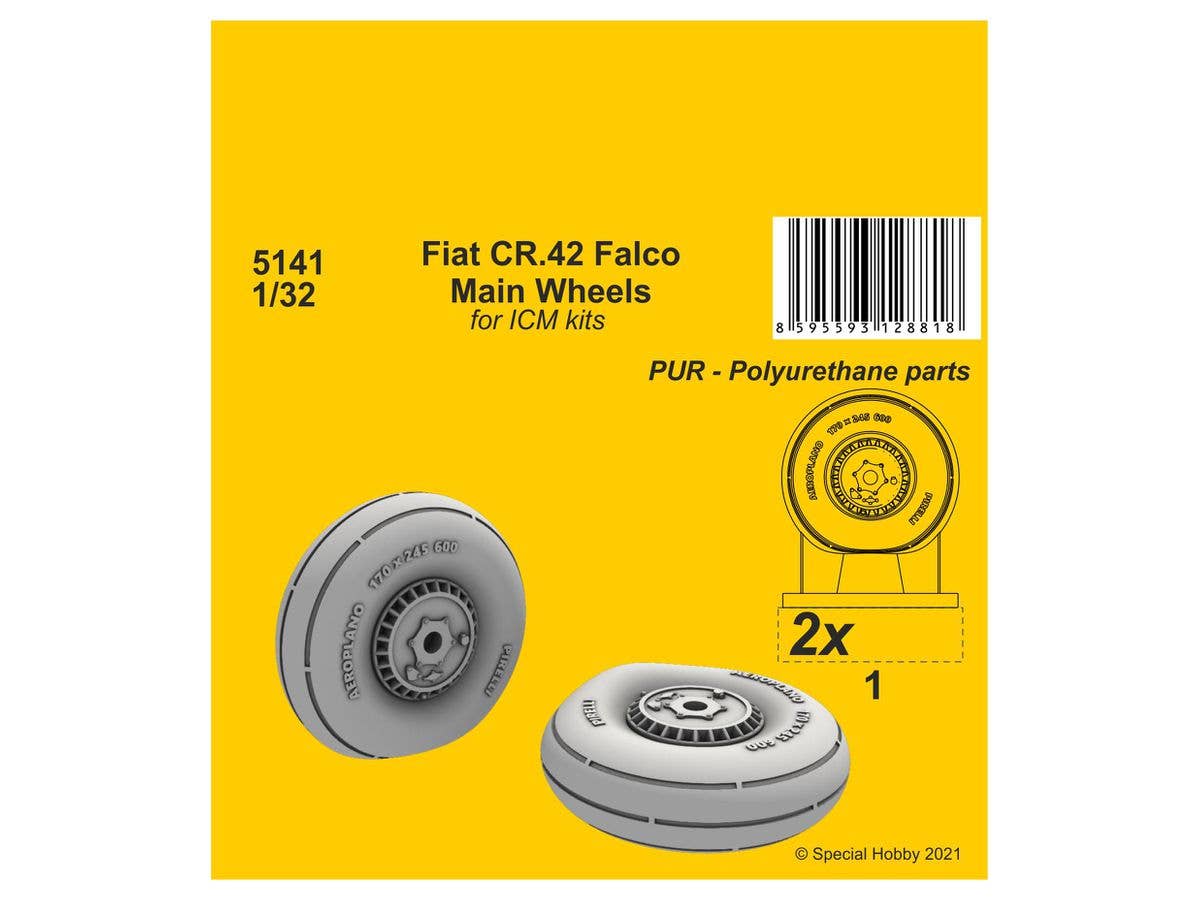 CMK 1/32 Fiat CR.42 Main Wheels (ICM kit) | 8595593128818