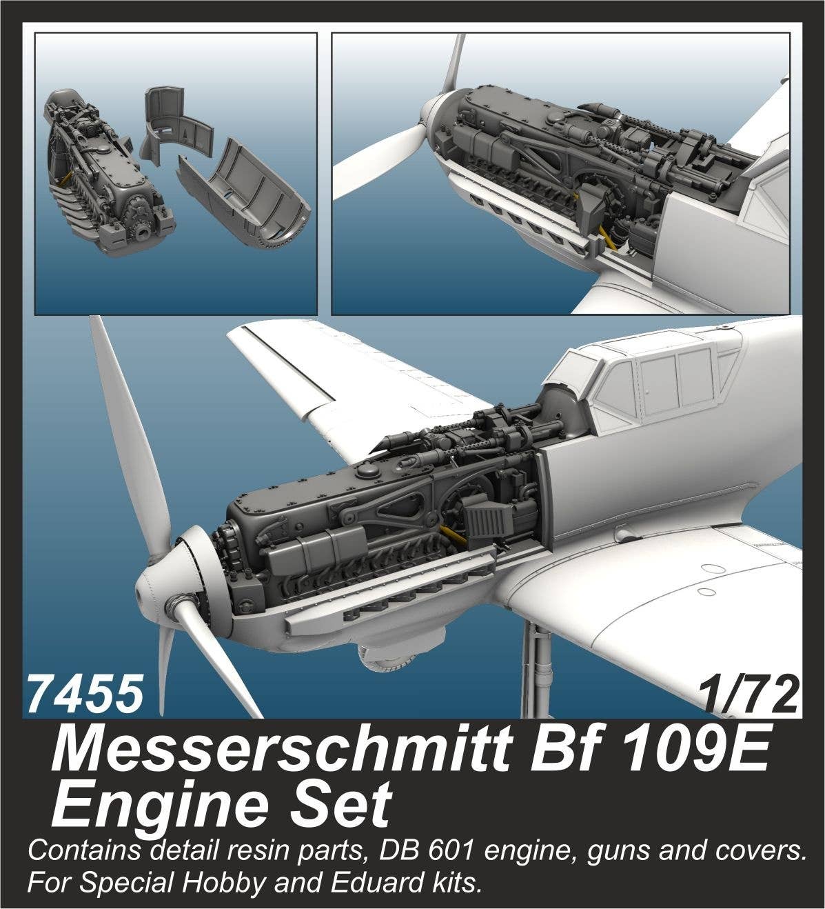 CMK 1/72 Messerschmitt Bf 109E Engine | 8595593128870