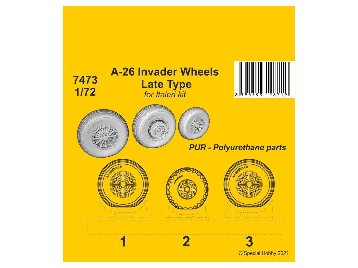 CMK 1/72 A-26 Invader Wheels Late Type / for Italeri kit | 8595593128719