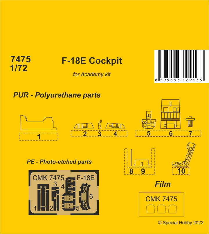 CMK 1/72 F-18E Hornet Cockpit | 8595593129136