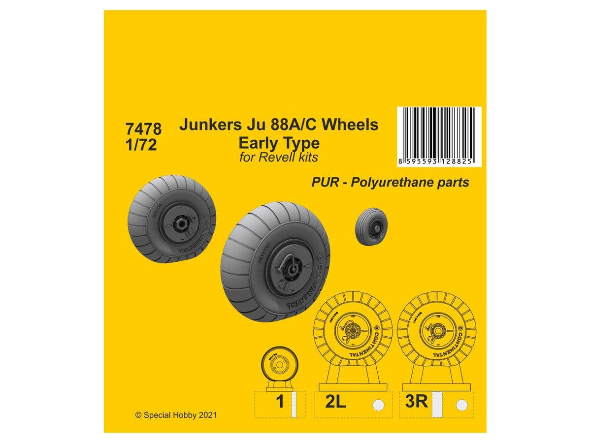 CMK 1/72 Junkers Ju 88A/C Wheels Early Type (Revell kits) | 8595593128825