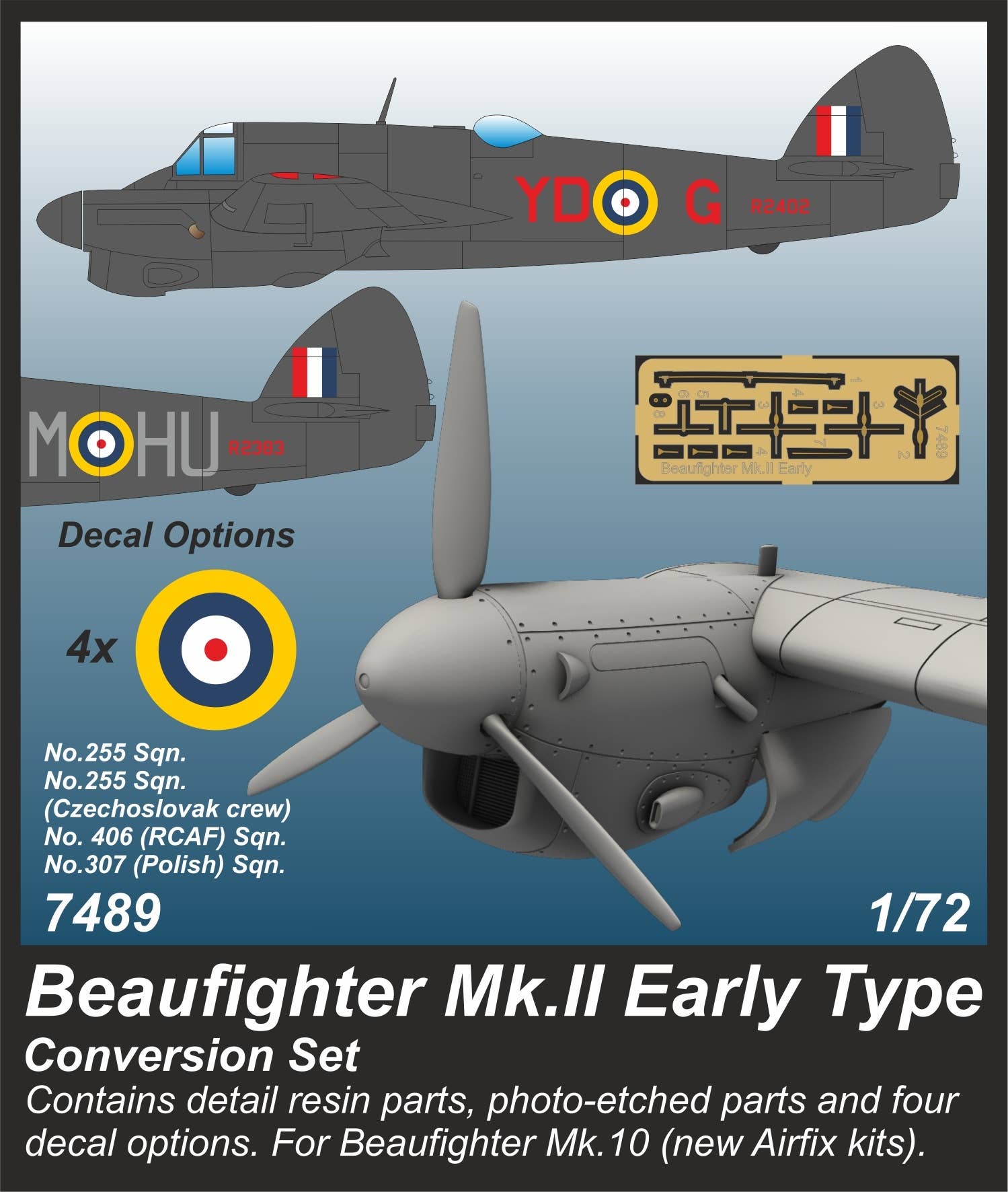 CMK 1/72 Beaufighter Mk.II Early Type Conversion Set for Airfix Kit | 8595593129167