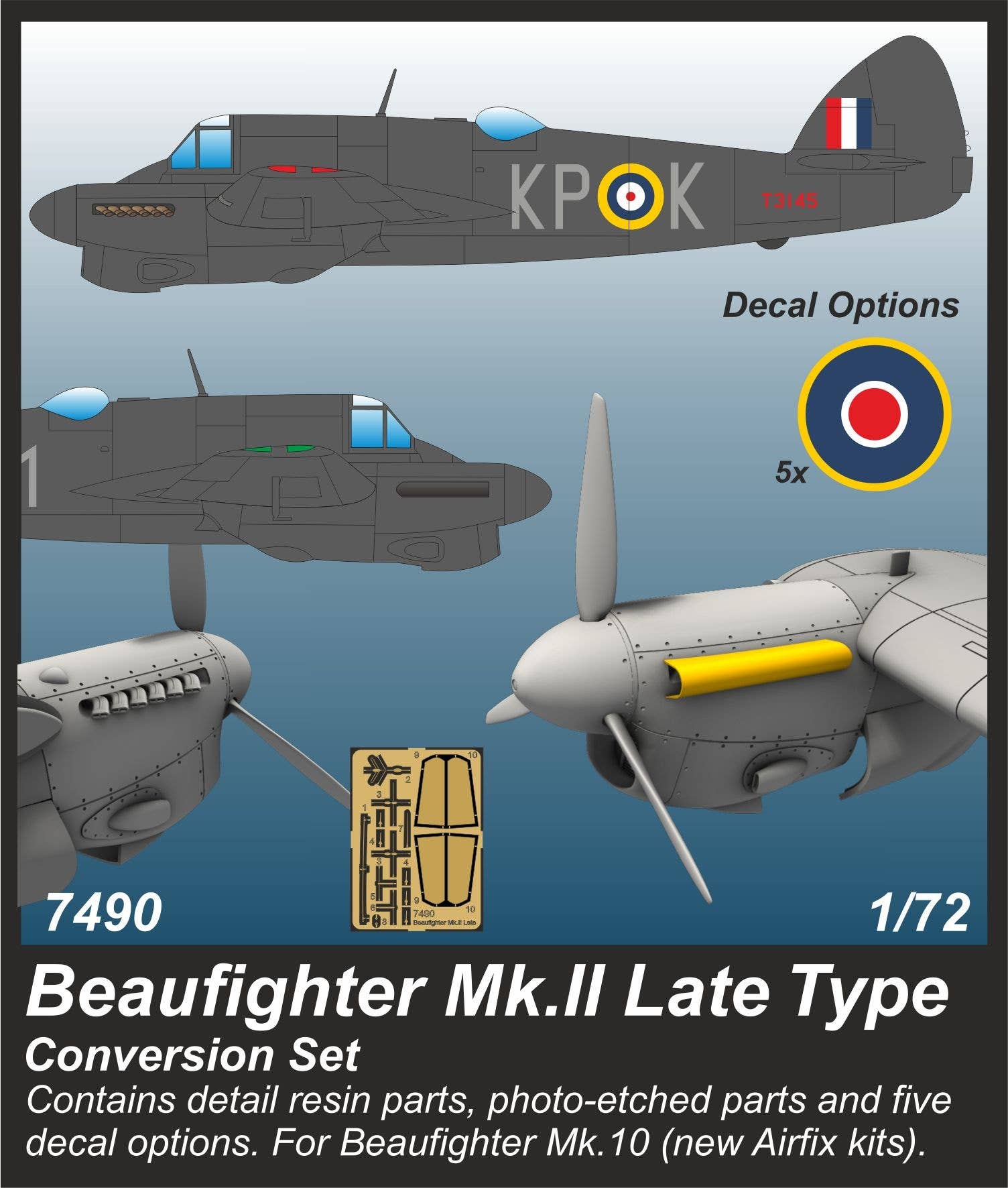 CMK 1/72 Beaufighter Mk.II Late Type Conversion set | 8595593129464