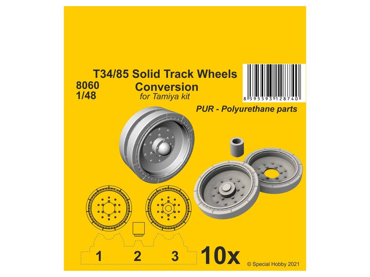 CMK 1/48 T34/85 Solid Track Wheels Conversion Set | 8595593128740