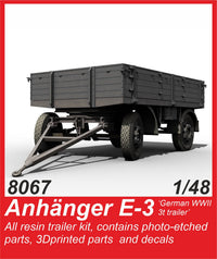 Special Hobby Anhanger E-3 ‘German WWII Trailer’ 1/48 | 8595593130958