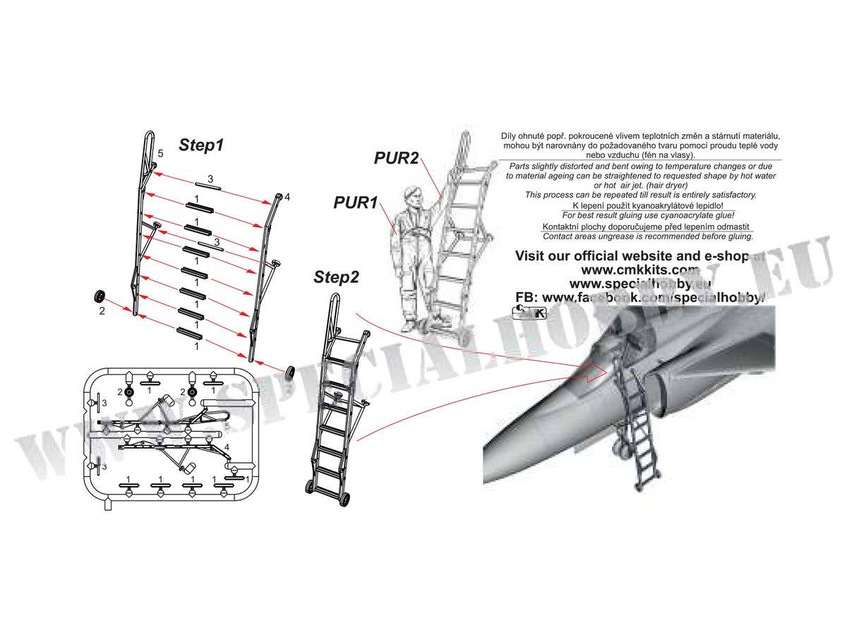 CMK 1/48 AJ-37/JA-37 Viggen Pilot Climbing Ladder into Cockpit for Special Hobby/Tarangus kit | 8595593126685