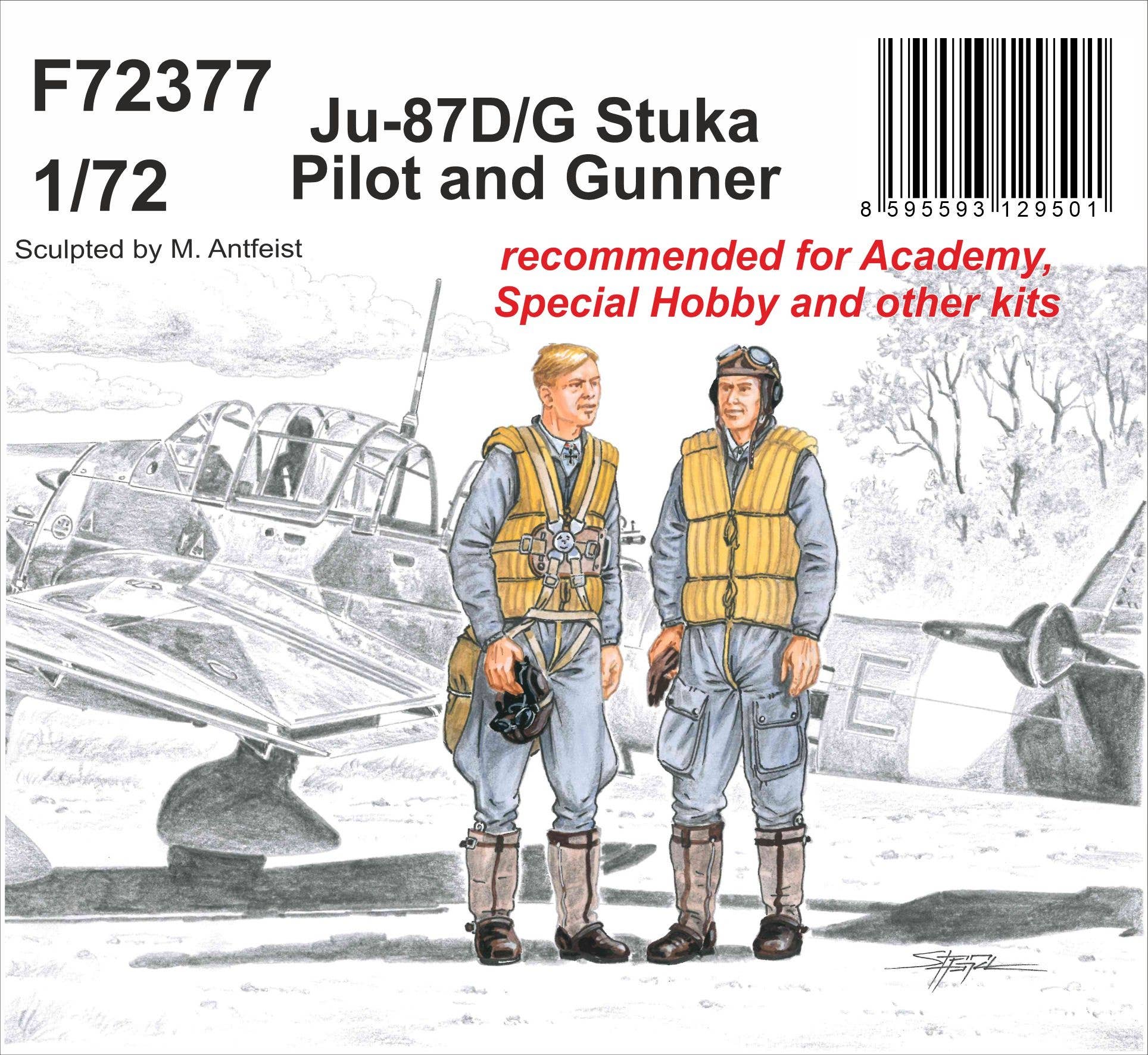 CMK 1/72 Junkers Ju-87D/G Stuka Pilot And Gunner | 8595593129501