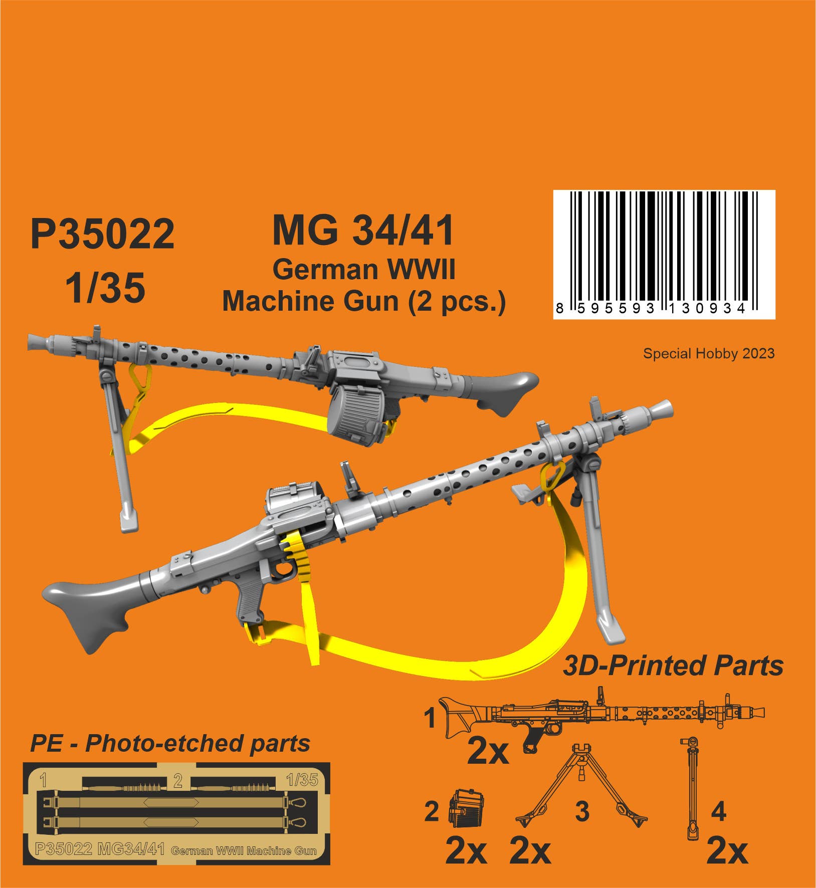 Special Hobby MG 34/41 German WWII Machine Gun (2 pcs.) 1/35 | 8595593130934