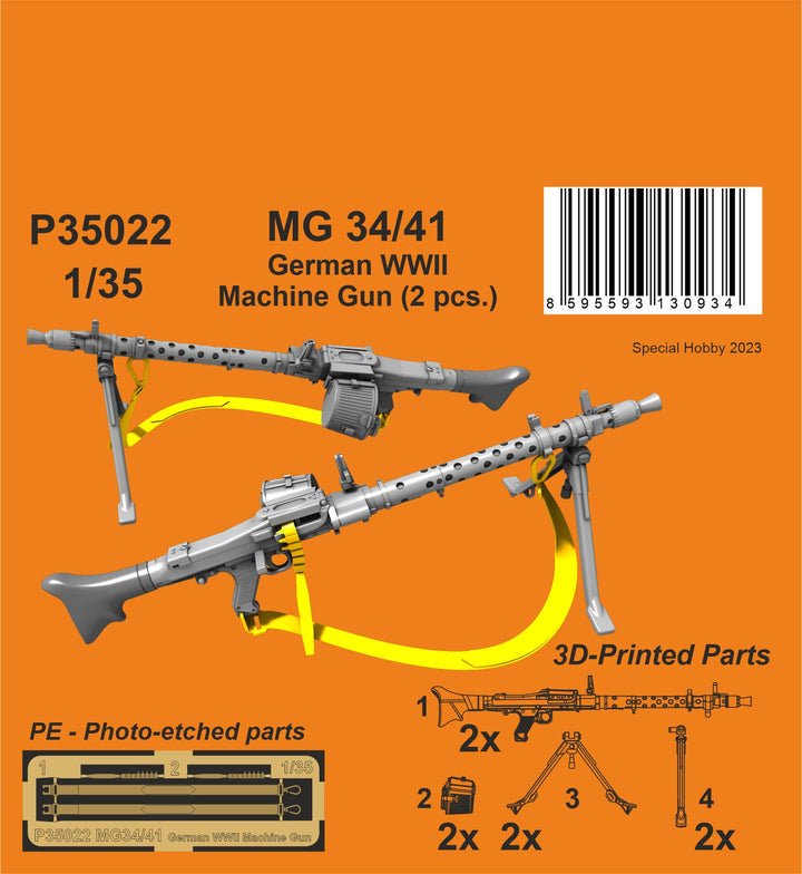 Special Hobby MG 34/41 German WWII Machine Gun (2 pcs.) 1/35 | 8595593130934
