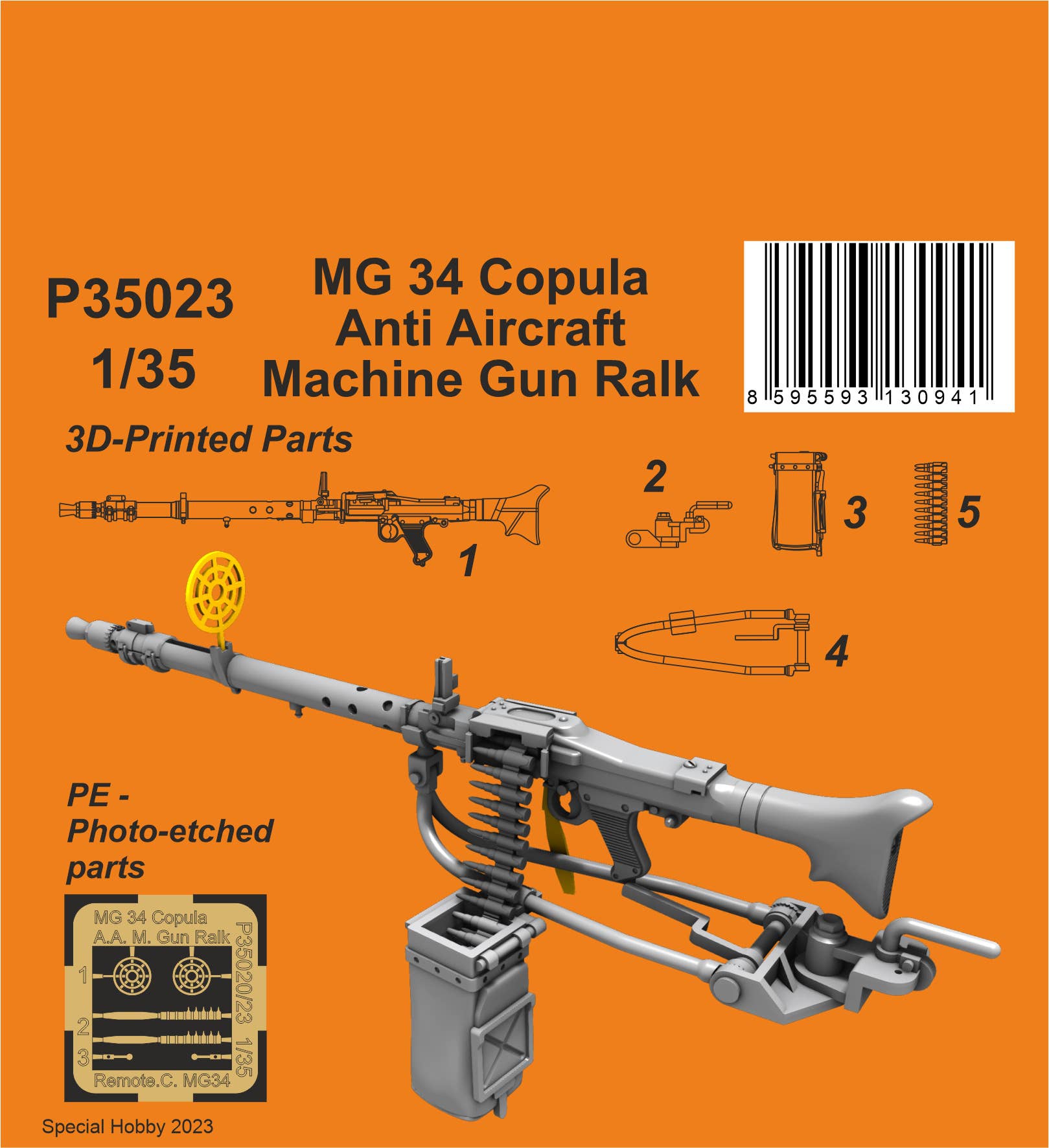 Special Hobby MG 34 Copula Anti Aircraft Machine Gun Rack 1/35 | 8595593130941