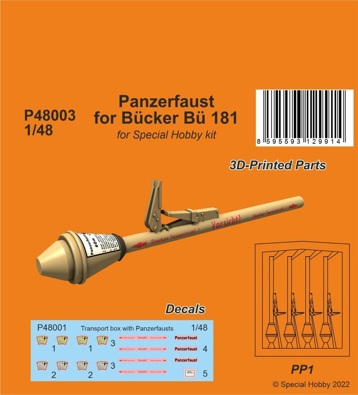 CMK 1/48 Panzerfaust for Bücker Bü 181 | 8595593129914