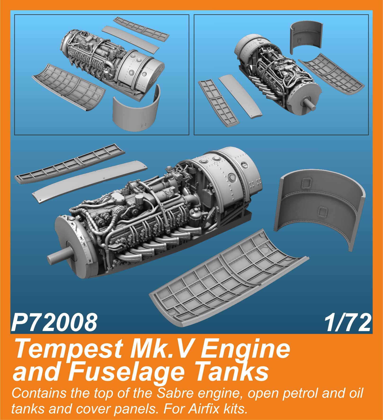Special Hobby Tempest Mk.V Engine and Fuselage Tanks 1/72 for Airfix kit | 8595593131054