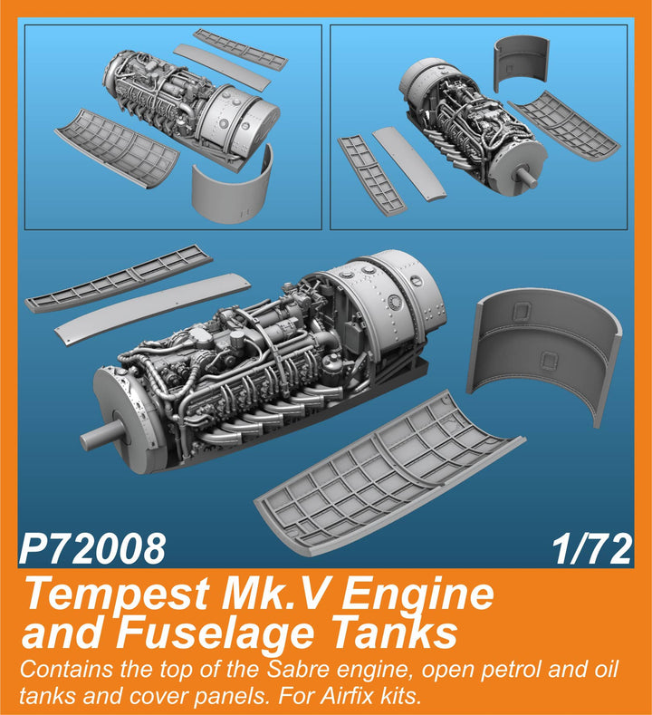 Special Hobby Tempest Mk.V Engine and Fuselage Tanks 1/72 for Airfix kit | 8595593131054