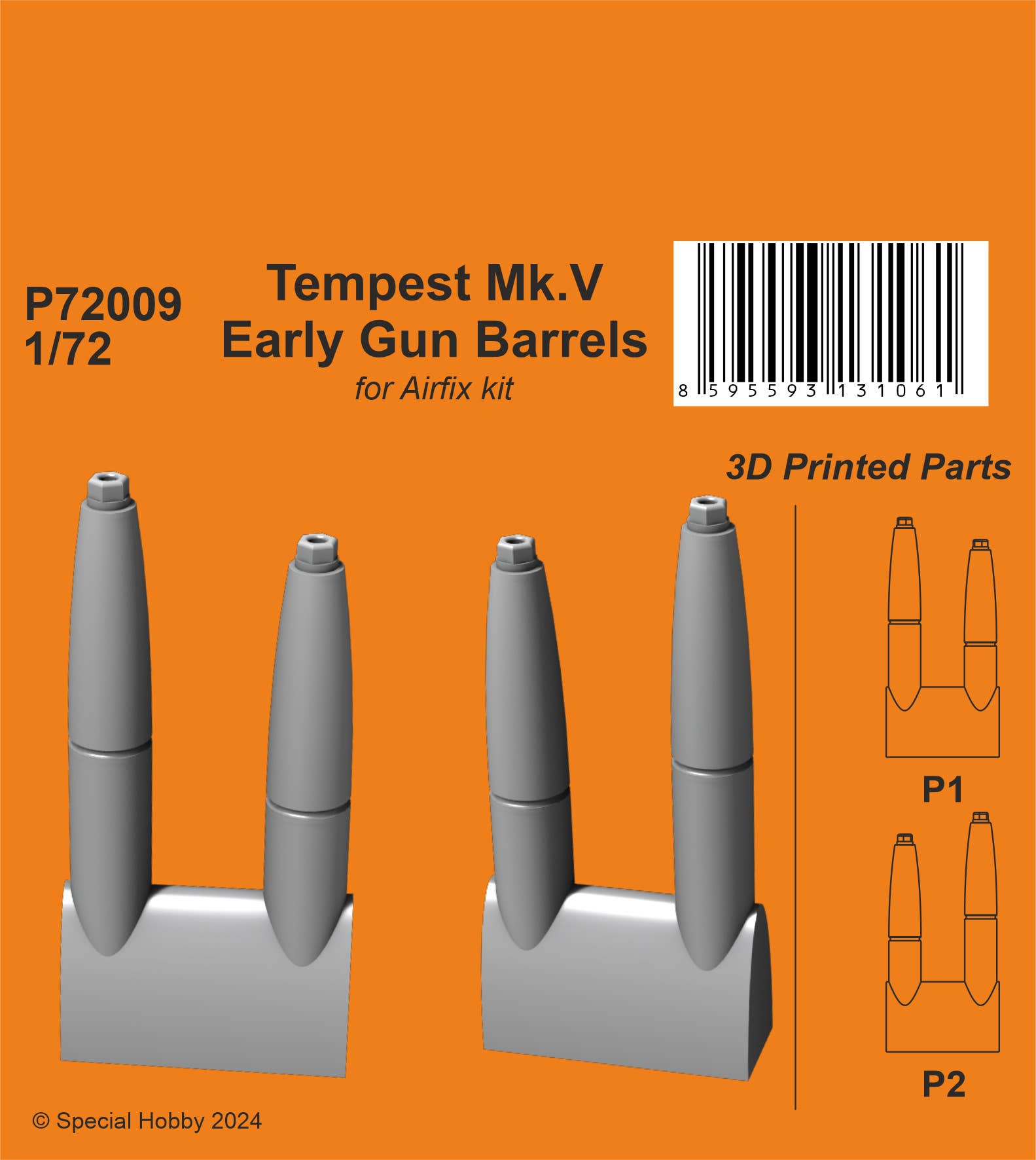 CMK 1/72 3D Printed Tempest Mk.V Early Gun Barrels / for Airfix kit | 8595593131061