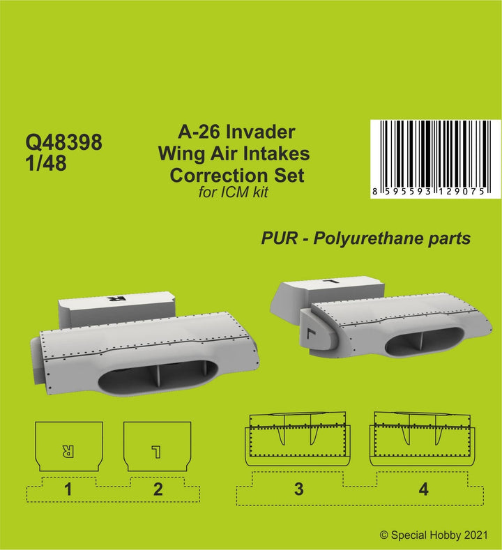 CMK 1/48 A-26 Invader Wings Air Intakes Correction Set | 8595593129075