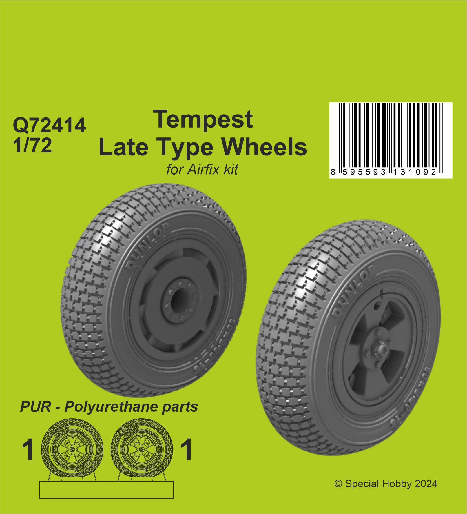 CMK 1/72 Tempest Late Type Wheels / for Airfix kit | 8595593131092