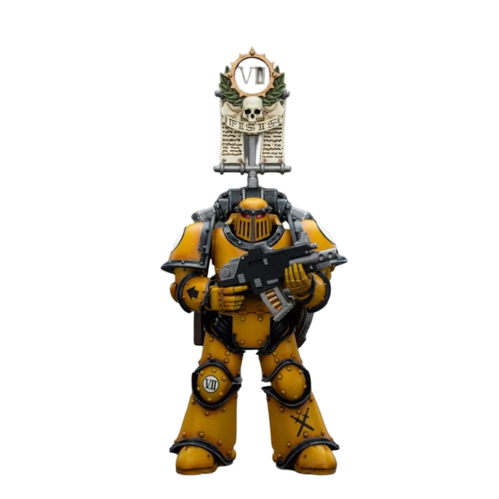 Joy Toy Imperial Fists   Legion MkIII Tactical Squad Legionary with Legion Vexilla(6973130379053)